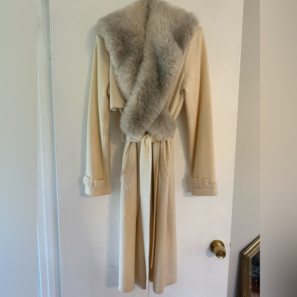 Isda & Co Cream long trench coat